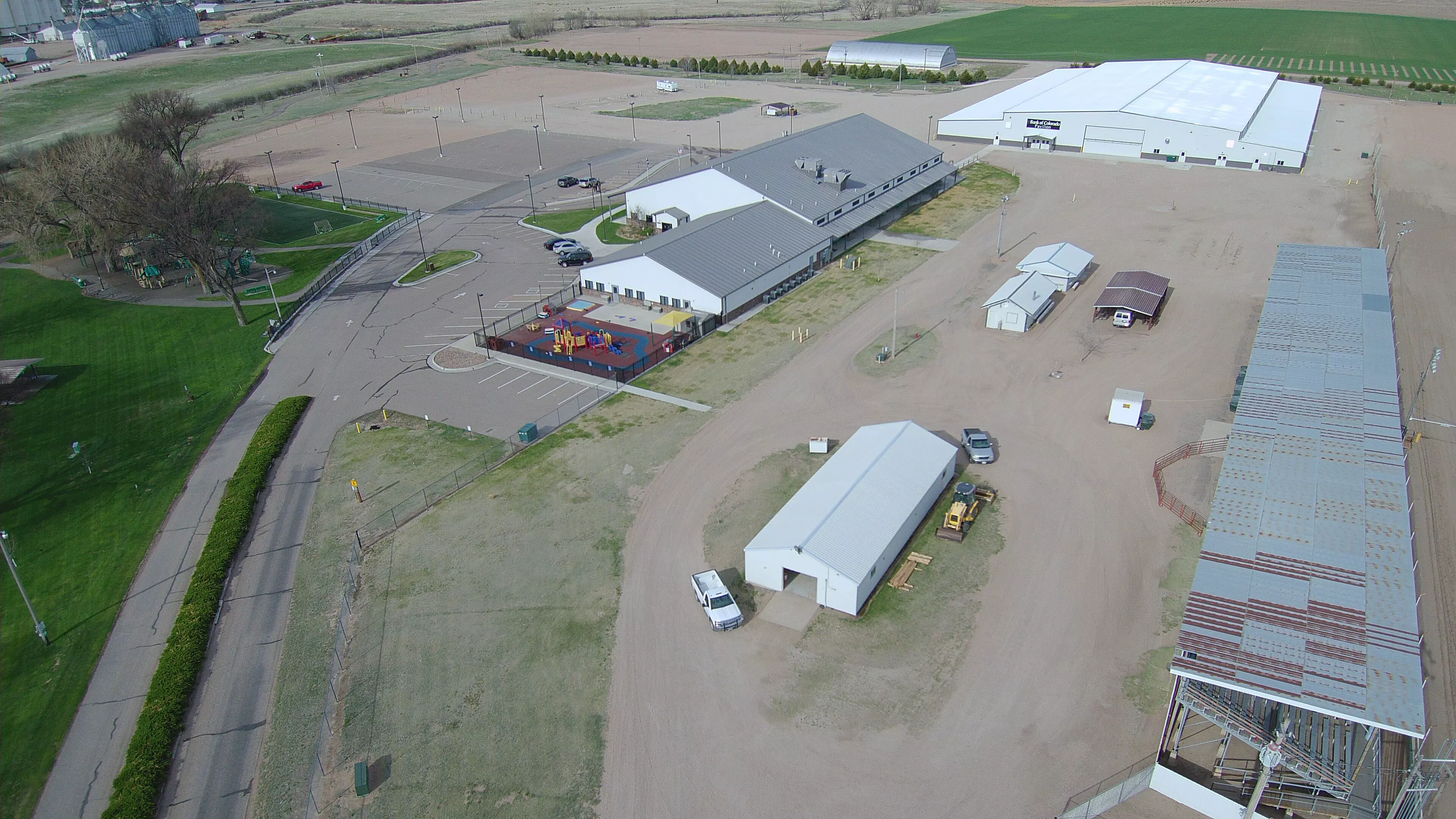 Aerial view of Phillips County Fairgrounds
